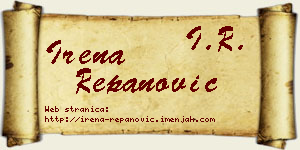 Irena Repanović vizit kartica